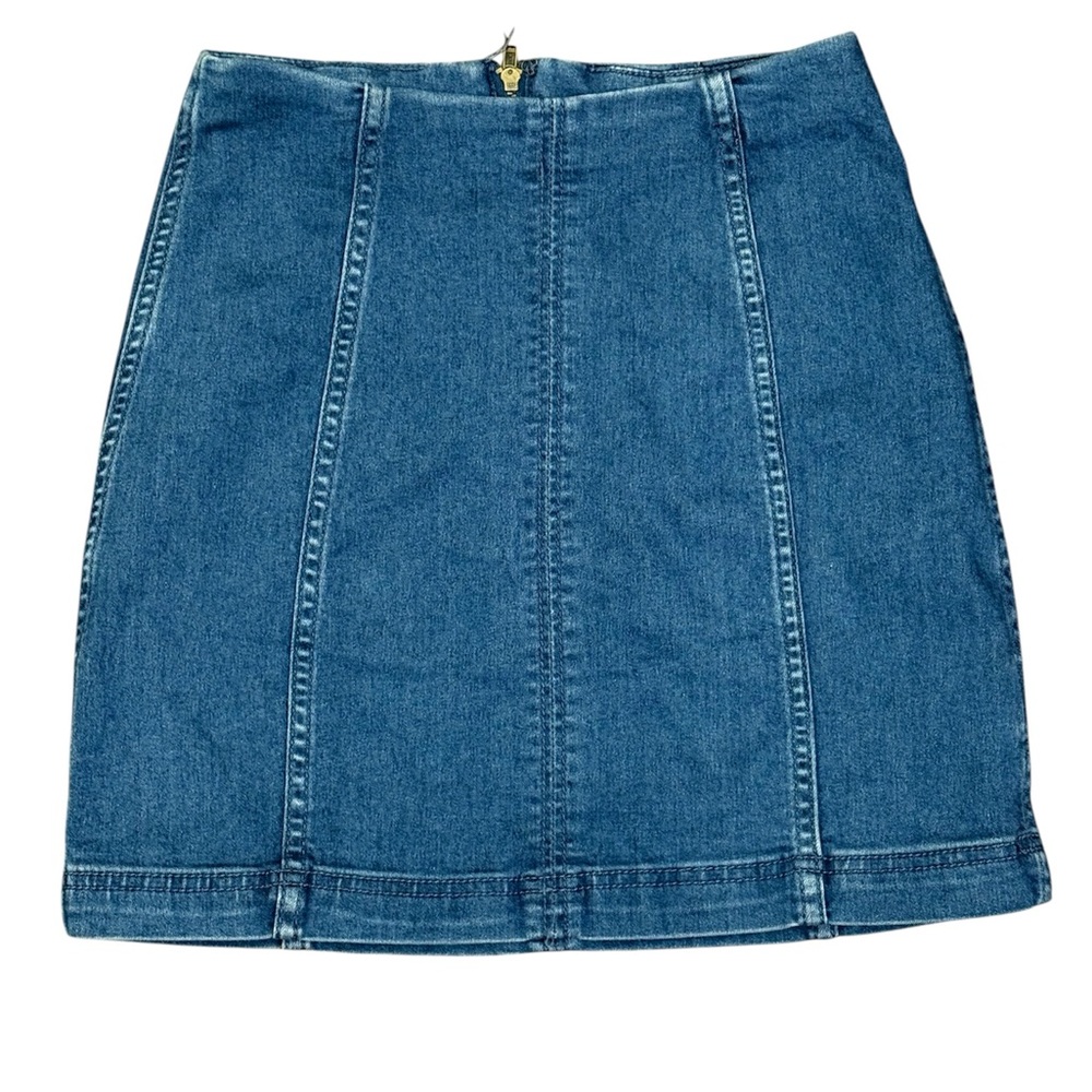 Free People Classic Blue Denim Mini Skirt - Women's size 2